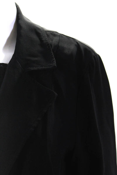 Pure DKNY Womens Zipped Long Sleeve Collared Blazer Jacket Black Size S