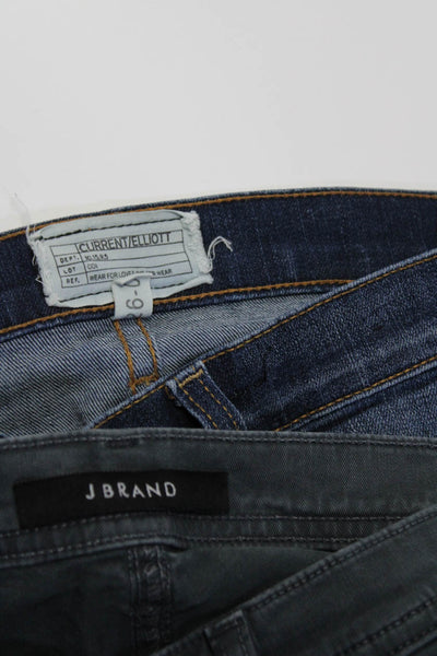 Current/Elliott J Brand Womens Mid Rise Skinny Crop Jeans Blue Gray 26 Lot 2