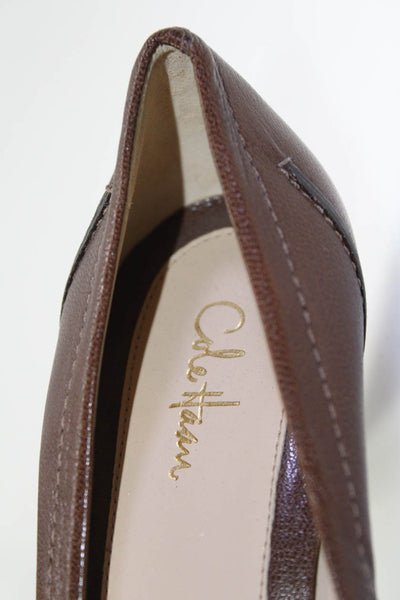 Cole Haan Womens Brown Leather Kitten Heels Pumps Shoes Size 7AA