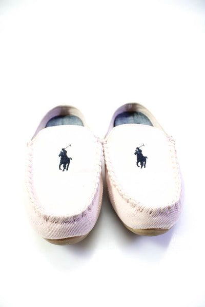 Polo Ralph Lauren Womens Dallington Twill Canvas Mule Slippers Light Pink Size 6