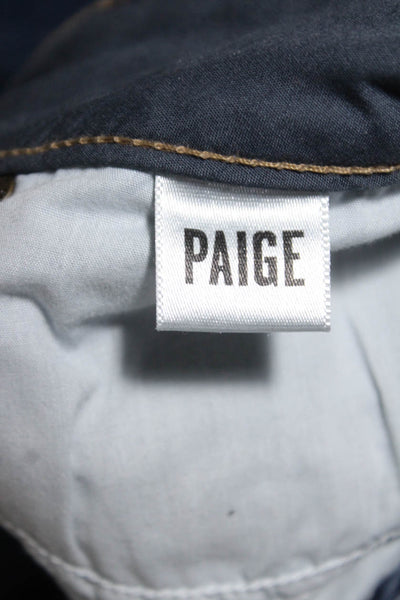 Paige Womens High Rise Medium Wash Hidden Hills Wide Leg Jeans Blue Size 28