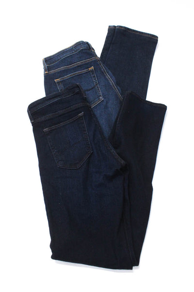 AG Adriano Goldschmied Womens Dark Wash Straight Cigarette Jeans Blue 27 Lot 2