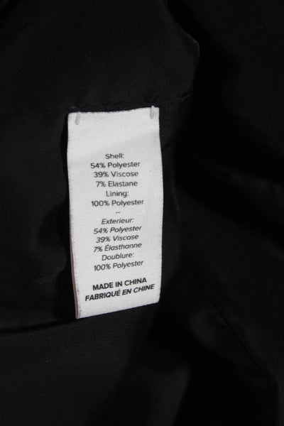 Cinq à Sept Women's Round Neck Cutout Slit Hem A-Line Midi Dress Black Size 0