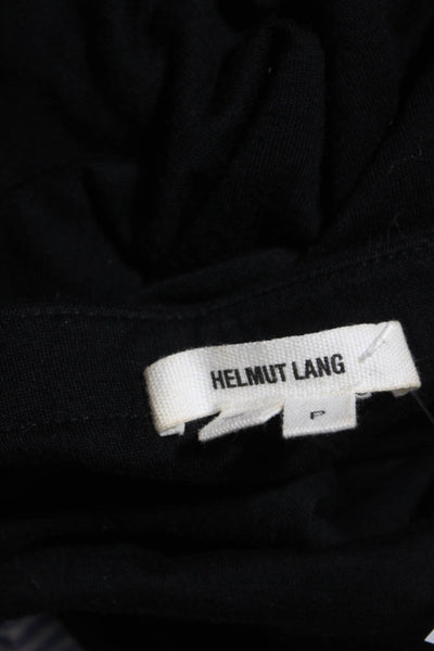Helmut Lang Women's Elastic Waist Pull-On Wrap Midi Skirt Black Size P