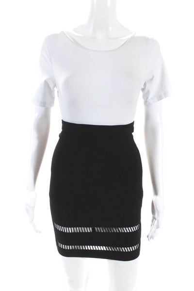 Alexander Wang Women's Pull-On Fitted Mini Skirt Black Size XS