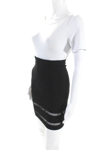 Alexander Wang Women's Pull-On Fitted Mini Skirt Black Size XS