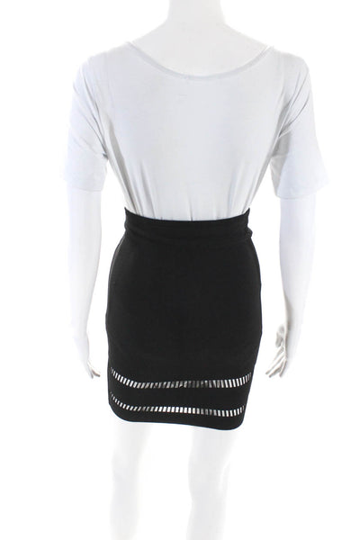 Alexander Wang Women's Pull-On Fitted Mini Skirt Black Size XS