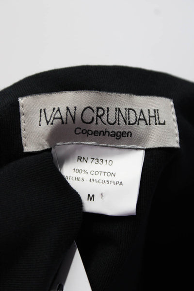 Ivan Grundahl Womens Elastic Waistband Knee Length A Line Skirt Black Medium