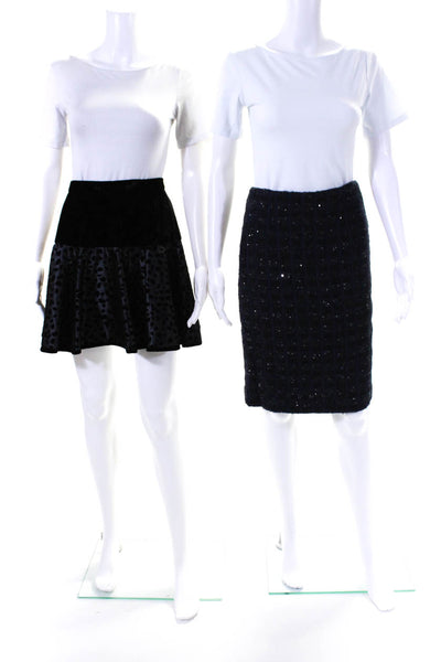 Brooks Brothers Koos Couture Womens Pencil A Line Skirts Black Blue Size 2 Lot 2