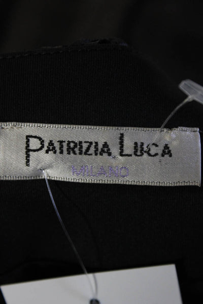 Patrizia Luca Womens Faux Leather Sleeveless Lined Skater Dress Black Size XL