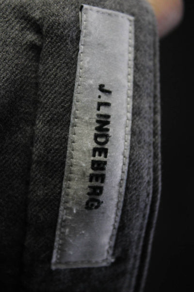 J. Lindeberg Mens Chaze Flannel Twill Slim Leg Pants Gray Cotton Size 32