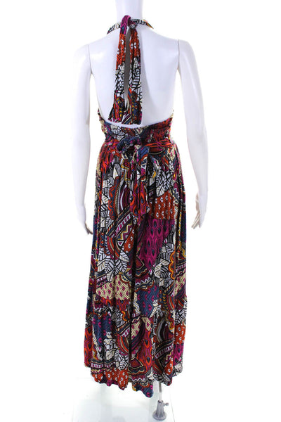 Maeve Anthropologie Womens Halter Neck Maxi Dress Multi Colored Size Extra Small