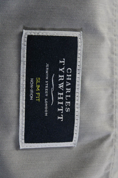 Charles Tyrwhitt Mens Pleated Straight Leg Trouser Pants Navy Cotton Size 36x30