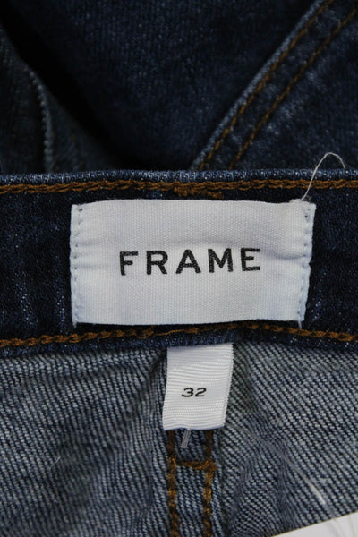 Frame Womens Cotton Blend Denim Five Pocket Skinny Jeans Blue Size 32