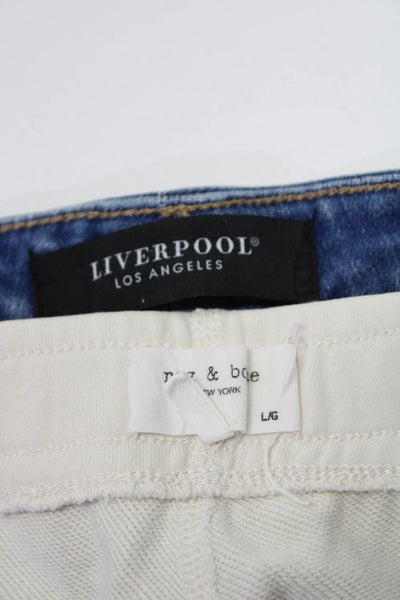 Liverpool Los Angeles Rag & Bone Womens Denim Sweatshorts Size 4 Large Lot 2