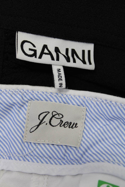 Ganni j Crew Womens Ruched Skirt Shorts Black White Size EUR 42 Lot 2