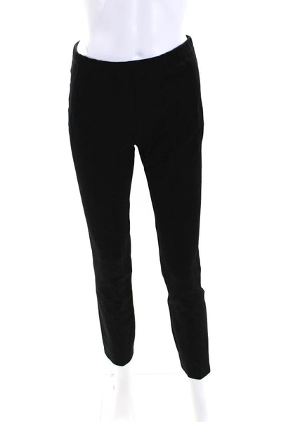 Donna Karan Womens Elastic Waist Mid-Rise Ankle Leggings Black Size 4