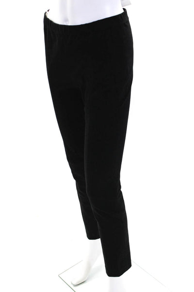 Donna Karan Womens Elastic Waist Mid-Rise Ankle Leggings Black Size 4