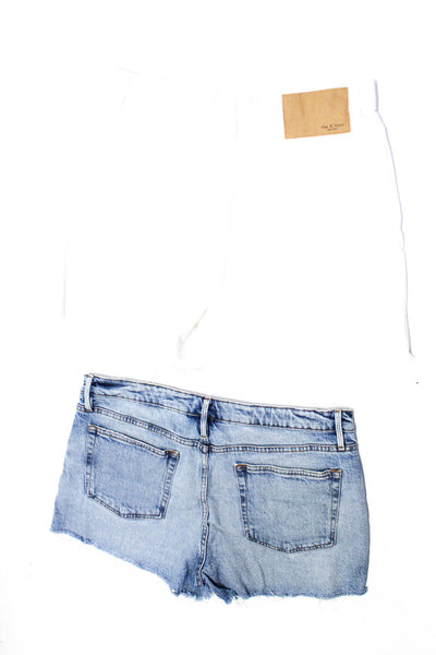 Frame Rag & Bone Womens Cotton Blend Cut Off Denim Shorts Blue Size 31 Lot 2