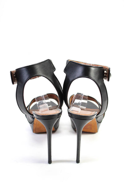 Givenchy Womens Leather Strappy Open Toe Ankle Strap Heels Black Size 39 9