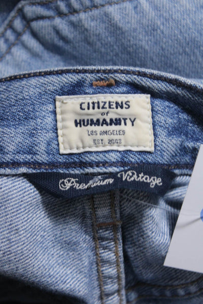 Citizens of Humanity Womens High Rise Classic Crop Boyfriend Jeans Blue Size 28