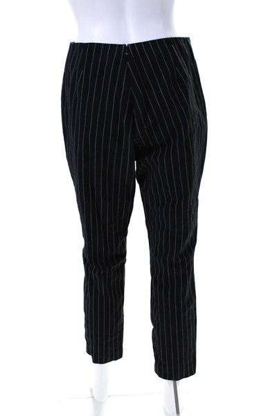 Rag & Bone Womens Pinstriped High Rise Pants Black White Cotton Size 10