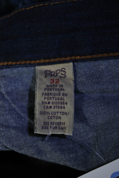 PRPS Mens Cotton Denim Five Pocket Button Closure Skinny Jeans Navy Size 32