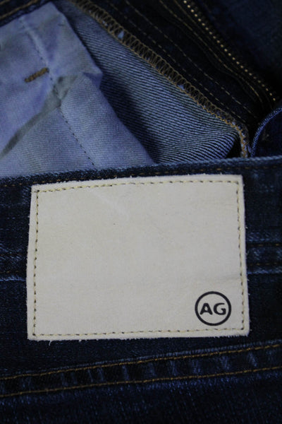 AG Adriano Goldschmied Mens Cotton 5 Pocket Dark Wash Skinny Jeans Navy Size 32