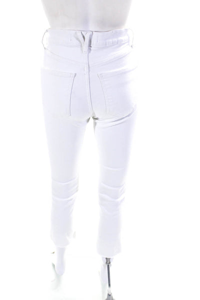 Veronica Beard Jeans Womens Cotton Mid-Rise Bootcut Jeans White Size 26