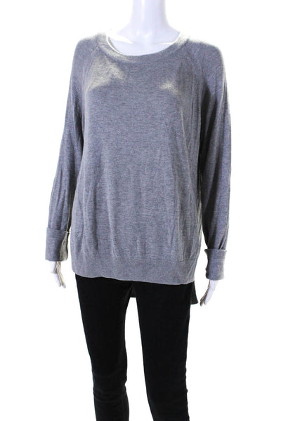 Lululemon Womens Oversize Crew Neck Pullover Sweater Gray Size 8