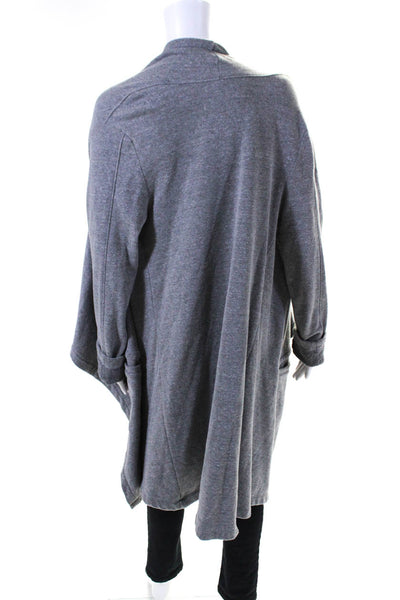 Jet John Eshaya Womens Open Front Jersey Waterfall Long Cardigan Gray One Size