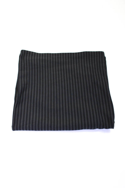 Lululemon Womens Striped Jersey Convertible Snap Scarf Black Gray