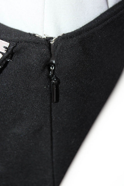 NBD Womens Paillette Embellished Crop Top Mini Skirt Set Black Size Small