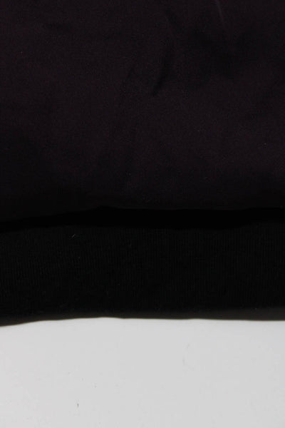 Theory Womens Silk Knit Shirts Purple Black Size Petite Small Lot 2