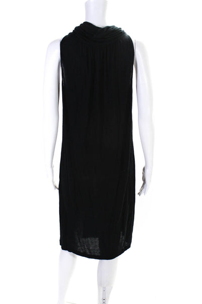 Tomas Maier Womens Sleeveless Cowl Neck Knit Shift Dress Black Size IT 40