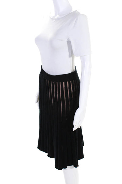 Pure Collection TSE Say Womens Black Brown Striped A-Line Skirt Size S lot 2