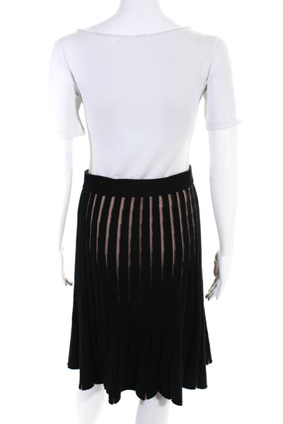 Pure Collection TSE Say Womens Black Brown Striped A-Line Skirt Size S lot 2