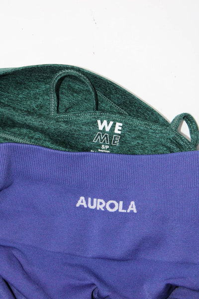 Aurola We Over Me Womens Sports Bra Athletic Leggings Green Purple Small Lot 2