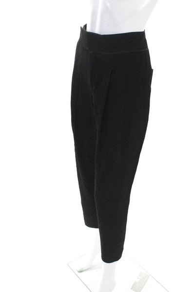 Helmut Lang Womens Black High Rise Pleated Tapered Leg Dress Pants Size 2