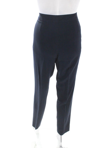 Jenni Kayne Womens Navy Blue High Rise Pleated Straight Dress Pants Size 2