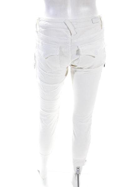 Joie Jeans Womens Cotton Blend Zipper Hem Mid-Rise Skinny Jeans White Size 27