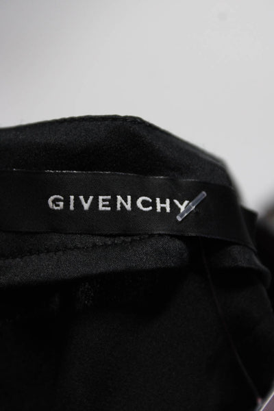 Givenchy Womens Black Silk Embellished V-Neck Sleeveless Blouse Top Size 40