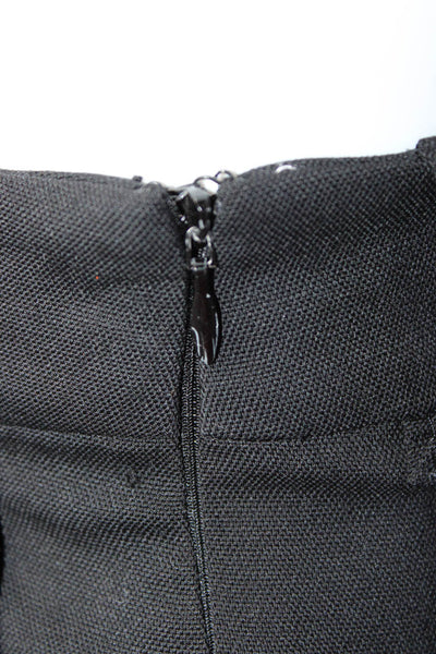 Altuzarra Womens Zipper Fly High Rise Pleated Cuffed Dress Pants Black IT 44
