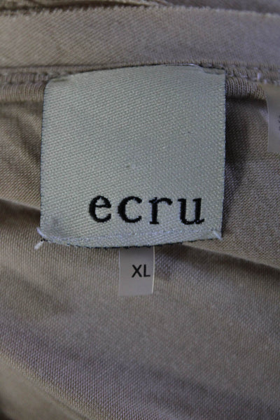 Ecru Womens Silk Asymmetrical Pullover Tank Top Beige Size Extra Large