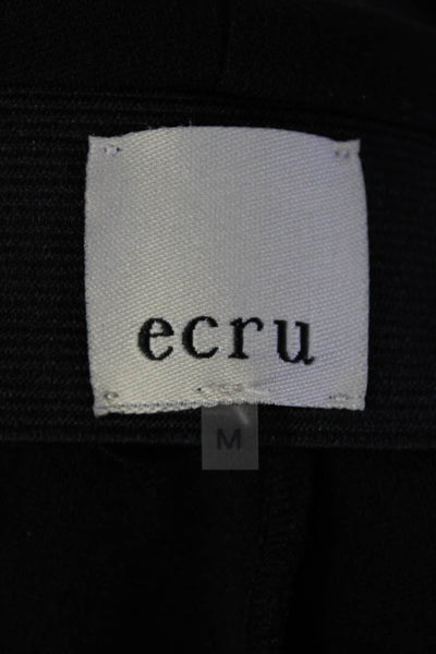Ecru Womens Pull On High Rise Cropped Slim Leg Pants Black Size Medium