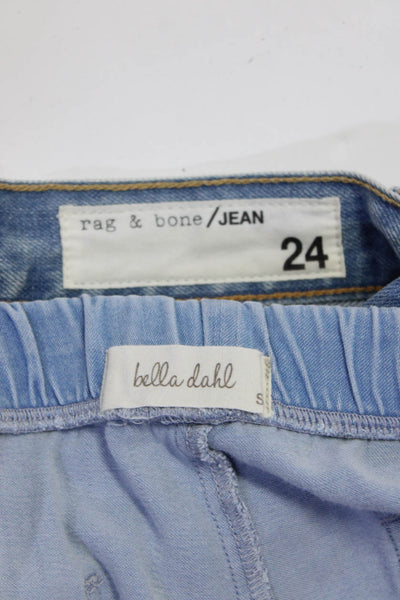 Rag & Bone Jean Bella Dahl Womens Denim Distressed Shorts Blue Small 24 Lot 2