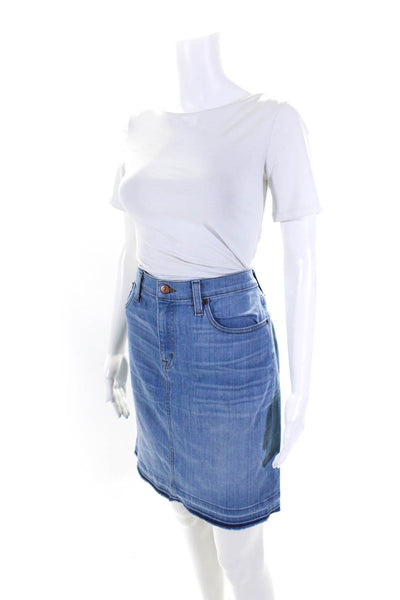 J Crew Joes Jeans Womens Deninge Fringe Pencil Skirts Blue Size 24 29 Lot 2