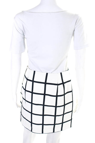 Finders Keepers Kors Michael Kors Womens White Plaid Mini Skirt Size 2 M lot 2