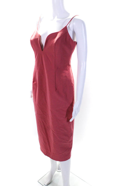 Jill Jill Stuart Womens Pink Deep V-Neck Sheath Pink Size 8 12361565