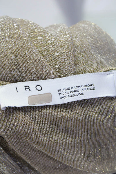 Iro Womens Sheer Gold Wide Dress Gold Size 36 11626824